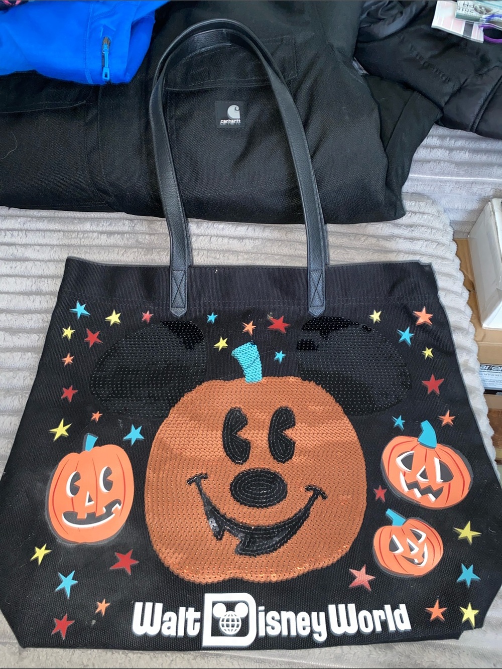 Walt Disney World Halloween pumpkin tote bag